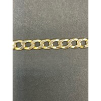 Mens 9ct Yellow Gold Curb Link Bracelet