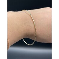 Ladies 14ct Yellow Gold Round Bangle