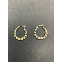 Ladies 9ct Yellow Gold Round Hoop Earrings