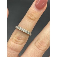 Ladies 18ct White Gold Diamond Stacker Ring