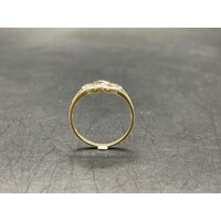 Ladies 9ct Yellow Gold Double Heart Ring