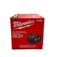 Genuine Milwaukee M18 18V RedLithium-Ion 5.0Ah Battery Pack M18B5 in Box