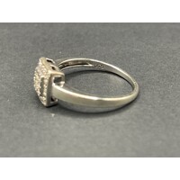 Ladies 9ct White Gold Diamond Ring