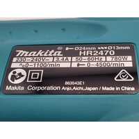 Makita HR2470 Corded Rotary Hammer Drill 780W 230-240V with Handle and Case