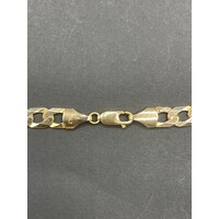 Mens 9ct Yellow Gold Curb Link Necklace