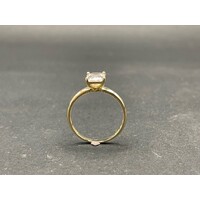 Ladies 14ct Yellow Gold Cubic Zirconia Stone Ring