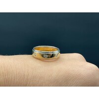 Unisex 9ct Two Tone Gold Diamond Ring