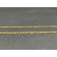 Unisex 9ct Two Tone Gold Curb Link Necklace with Cross Pendant