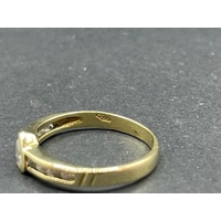 Ladies 18ct Yellow Gold Cubic Zirconia Heart Ring