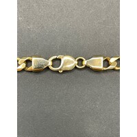 Mens 9ct Yellow Gold Chuncky Curb Link Necklace