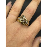 Unisex 18ct Three Tone Gold Ring