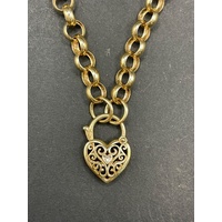 Ladies 9ct Yellow Gold Belcher Link Necklace