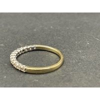 Ladies 9ct Yellow Gold Diamond Stacker Ring