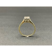 Ladies 9ct Yellow Gold Diamond Ring