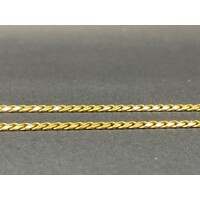 Unisex 10ct Yellow Gold Curb Link Necklace with Crucifix Pendant