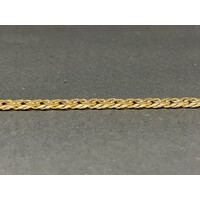 Unisex 9ct Yellow Gold Double Curb Link Bracelet