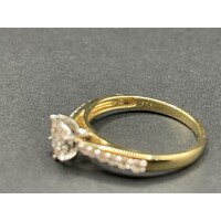 Ladies 9ct Yellow Gold Diamond Ring Set