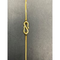 Ladies 21ct Yellow Gold Snake Link Chain Necklace