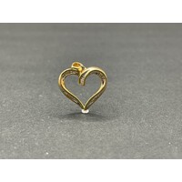 Ladies 9ct Yellow Gold Diamond Heart Pendant