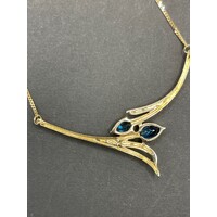 Ladies 9ct Yellow Gold Fancy Curb Link Necklace