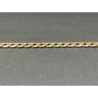 Unisex 9ct Yellow Gold Curb Link Bracelet