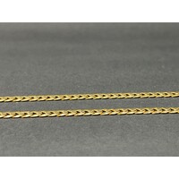 Unisex 14ct Yellow Gold Curb Link Necklace & Crucifix Pendant