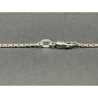 Ladies 9ct White Gold Curb Link Necklace