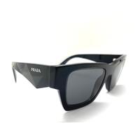 Prada SPR A06 50 21 16K-08Z Wide High Bridge Fit Black Grey Unisex Sunglasses