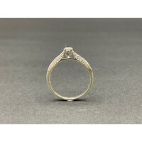 Ladies 10ct White Gold Diamond Ring