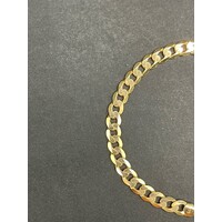 Unisex 9ct Yellow Gold Curb Link Bracelet