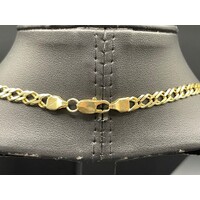 Men's 14ct Yellow Gold Double Curb Link Necklace