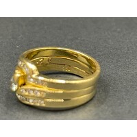 Ladies 18ct Yellow Gold Diamond Ring