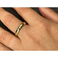 Mens 18ct Yellow Gold Plain Band Ring