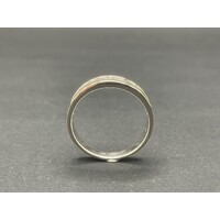 Mens 9ct White Gold Diamond Ring