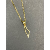 Ladies 21ct Yellow Gold Belcher Link Necklace & Pendant