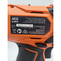 AEG A18PD 18V Li-Ion Cordless Brushless 13mm Hammer Drill Skin Only