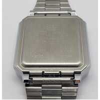 Casio Vintage Digital Stainless Steel Quartz A100WE-7BDF Unisex Watch