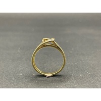 Ladies 9ct Yellow Gold Diamond Ring Set Ring