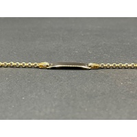 Childs 10ct Yellow Gold Belcher Link ID Bracelet