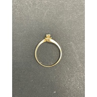 Ladies 9ct Yellow Gold Diamond Ring