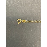 Unisex 9ct Yellow Gold Anchor Link Bracelet