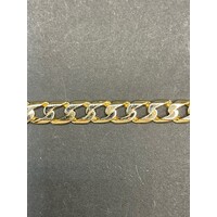 Mens 9ct Yellow Gold Curb Link Bracelet