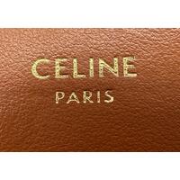 Celine Card Holder with Flap in Triomphe Canvas Tan