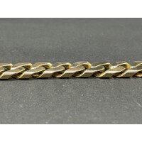 Mens 9ct Yellow Gold Chunky Curb Link Bracelet