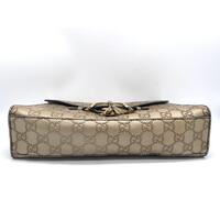 Gucci Gold Guccissima Leather Medium Emily Chain Shoulder Bag