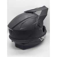 Oneal Flat Solid Black MX Helmet (Size L) Lightweight Impact-Resistant