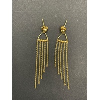 Ladies 22ct Yellow Gold Dante Dangle Earrings