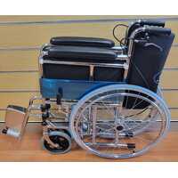 Skiiddii Portable Folding Wheelchair 110kg Capacity Lightweight Mobility Aid