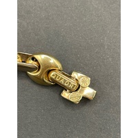 Mens 18ct Yellow Gold Fancy Bubble Link Bracelet