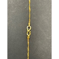 Ladies 22ct Yellow Gold Snake Link Necklace